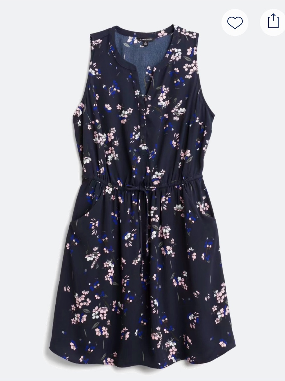 41 Hawthorn Navy Floral Drawstring Sundress
